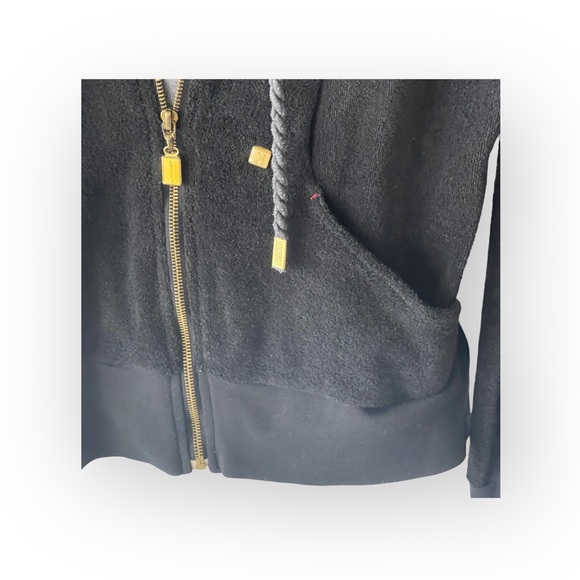 Y2K: new Kritik  Nola Terry Juicy Zipper Kangaroo Pocket  Hoodie  Black  L  - Picture 14 of 16